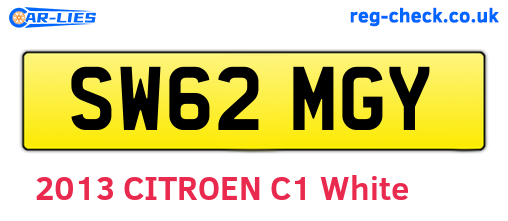 SW62MGY are the vehicle registration plates.
