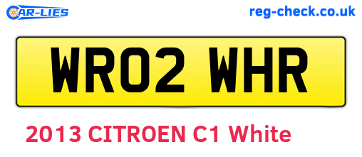 WR02WHR are the vehicle registration plates.