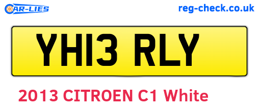 YH13RLY are the vehicle registration plates.