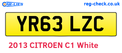 YR63LZC are the vehicle registration plates.