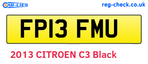FP13FMU are the vehicle registration plates.