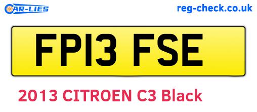 FP13FSE are the vehicle registration plates.