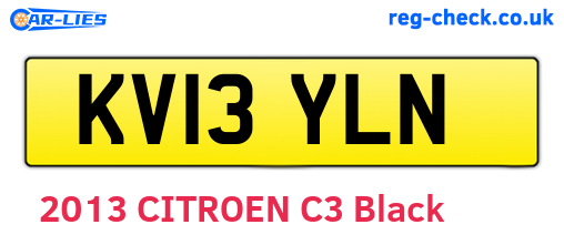 KV13YLN are the vehicle registration plates.