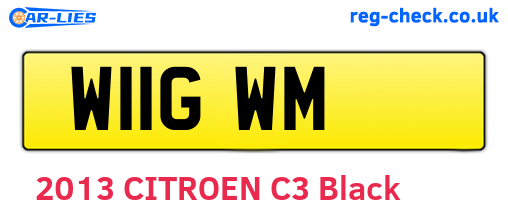W11GWM are the vehicle registration plates.