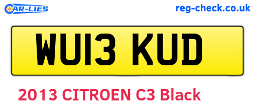WU13KUD are the vehicle registration plates.