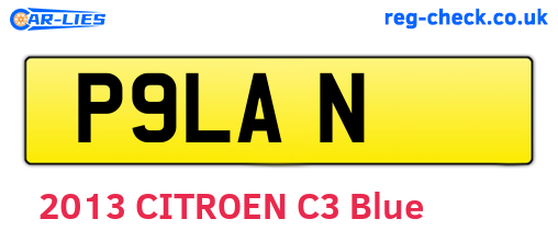 P9LAN are the vehicle registration plates.