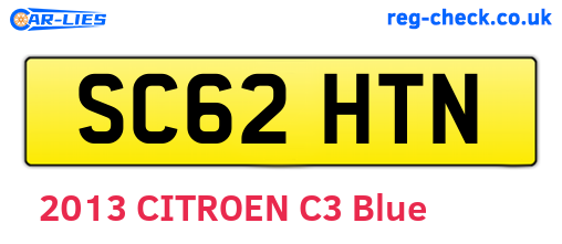 SC62HTN are the vehicle registration plates.