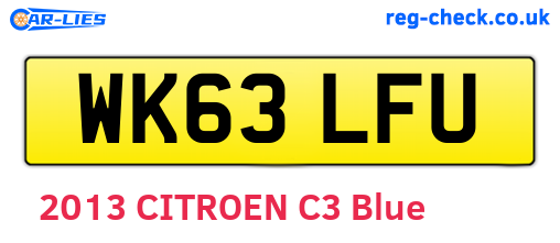 WK63LFU are the vehicle registration plates.