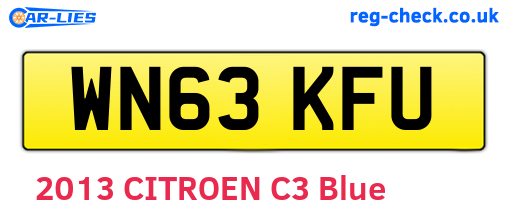 WN63KFU are the vehicle registration plates.