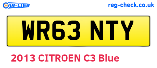 WR63NTY are the vehicle registration plates.