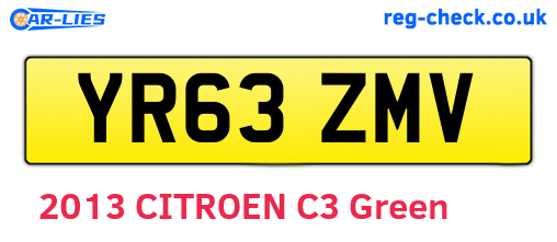 YR63ZMV are the vehicle registration plates.