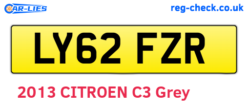 LY62FZR are the vehicle registration plates.