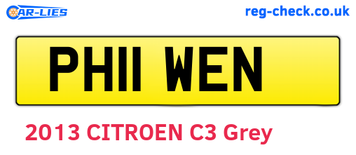 PH11WEN are the vehicle registration plates.