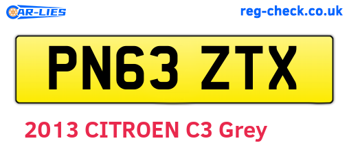 PN63ZTX are the vehicle registration plates.