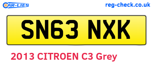 SN63NXK are the vehicle registration plates.