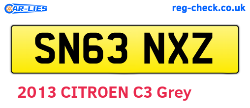 SN63NXZ are the vehicle registration plates.