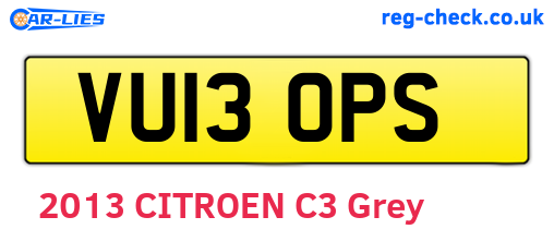 VU13OPS are the vehicle registration plates.