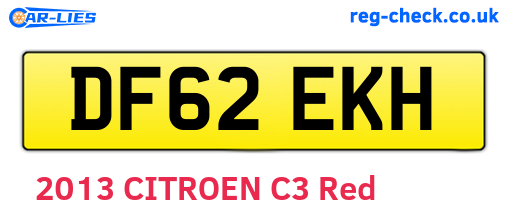 DF62EKH are the vehicle registration plates.