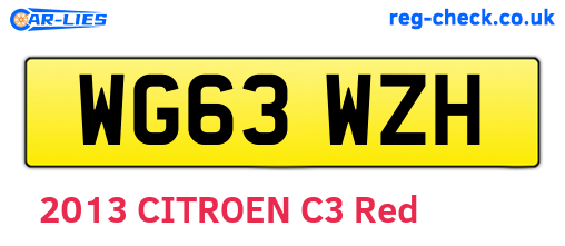 WG63WZH are the vehicle registration plates.