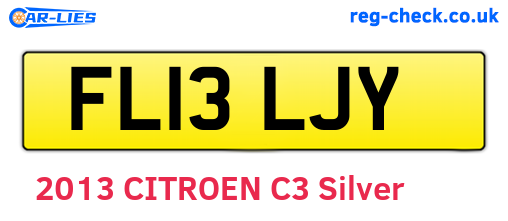 FL13LJY are the vehicle registration plates.