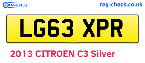 LG63XPR are the vehicle registration plates.
