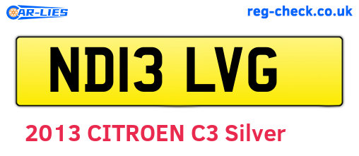 ND13LVG are the vehicle registration plates.