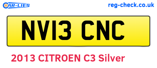 NV13CNC are the vehicle registration plates.