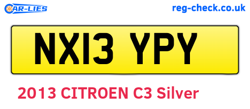 NX13YPY are the vehicle registration plates.