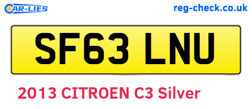 SF63LNU are the vehicle registration plates.