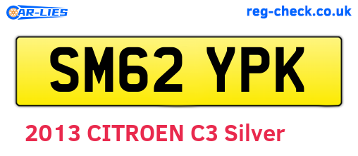 SM62YPK are the vehicle registration plates.