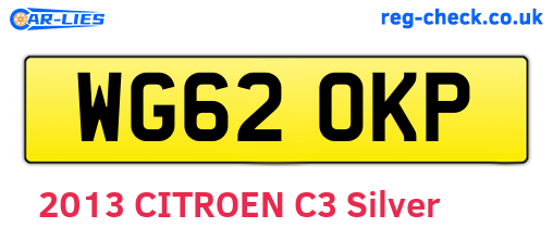 WG62OKP are the vehicle registration plates.