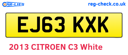 EJ63KXK are the vehicle registration plates.