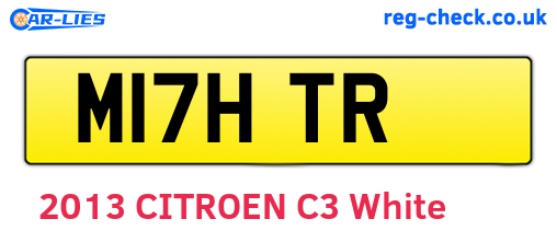 M17HTR are the vehicle registration plates.