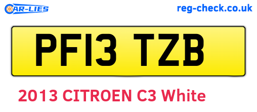 PF13TZB are the vehicle registration plates.