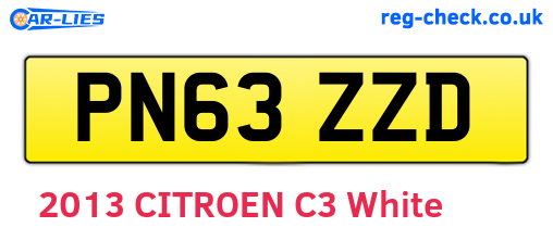 PN63ZZD are the vehicle registration plates.