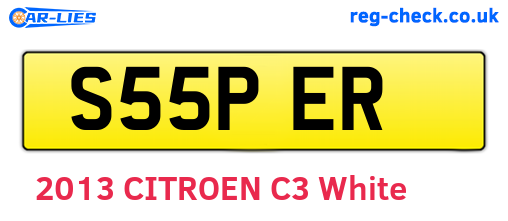 S55PER are the vehicle registration plates.
