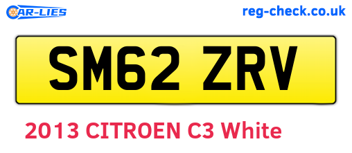 SM62ZRV are the vehicle registration plates.