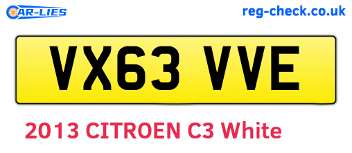 VX63VVE are the vehicle registration plates.