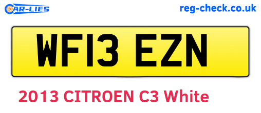 WF13EZN are the vehicle registration plates.