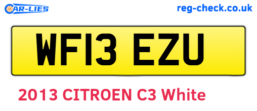 WF13EZU are the vehicle registration plates.