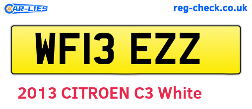 WF13EZZ are the vehicle registration plates.