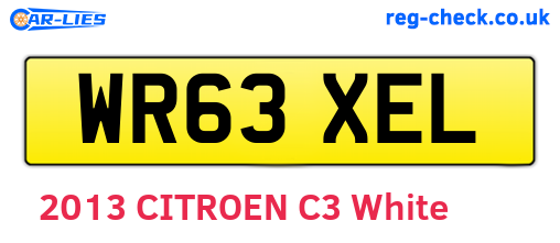 WR63XEL are the vehicle registration plates.