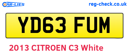 YD63FUM are the vehicle registration plates.