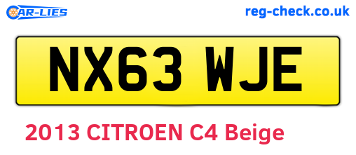 NX63WJE are the vehicle registration plates.