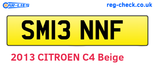 SM13NNF are the vehicle registration plates.