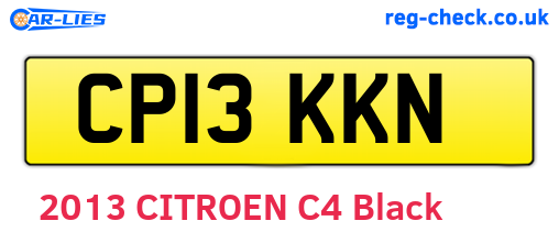 CP13KKN are the vehicle registration plates.