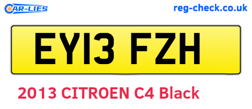 EY13FZH are the vehicle registration plates.