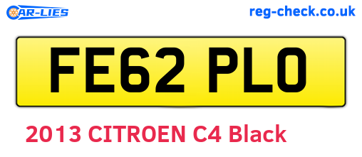 FE62PLO are the vehicle registration plates.