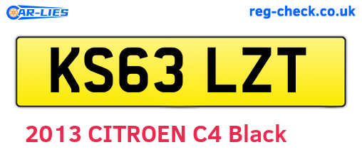 KS63LZT are the vehicle registration plates.