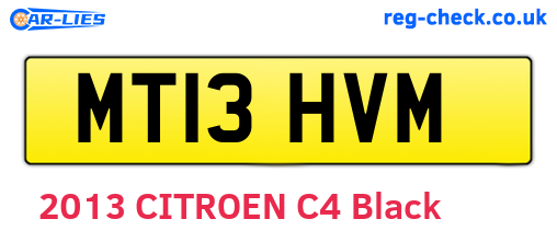 MT13HVM are the vehicle registration plates.